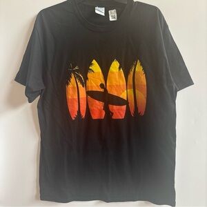 Sunset Surfboards Black Men's T-shirt, Large, NWT
